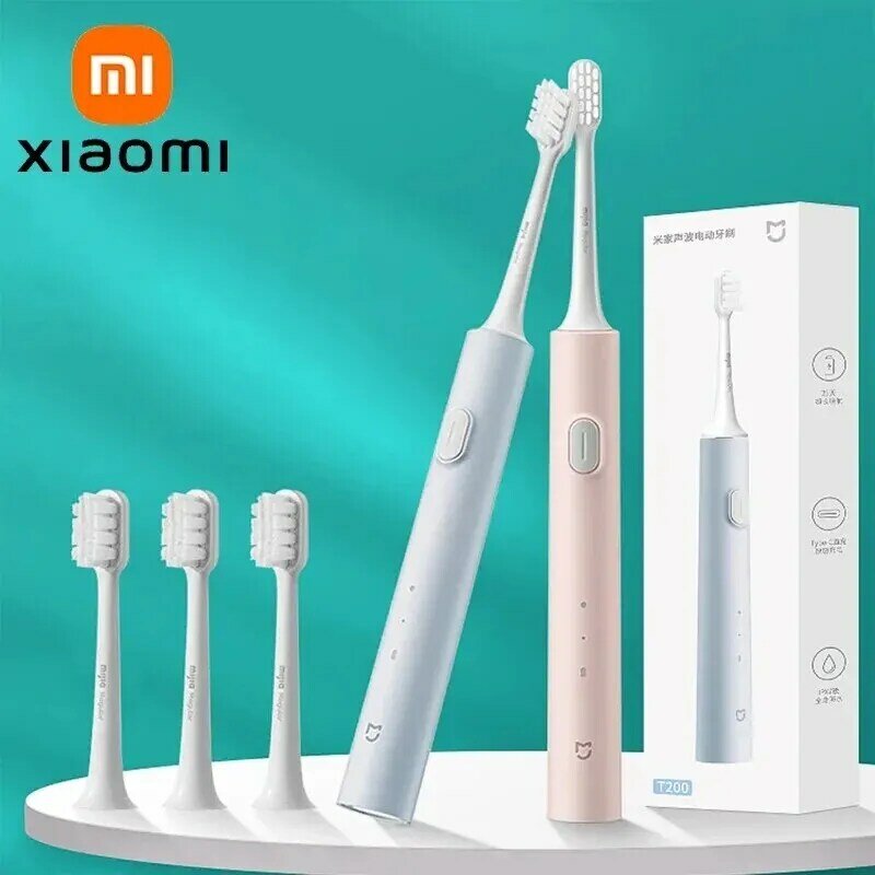 XIAOMI-MIJIA T200 Escova De Dentes Elétrica Sônica para Clareamento Dental, Vibrador Ultrassônico, Escova De Dentes Impermeável, USB Recarregável, IPX7