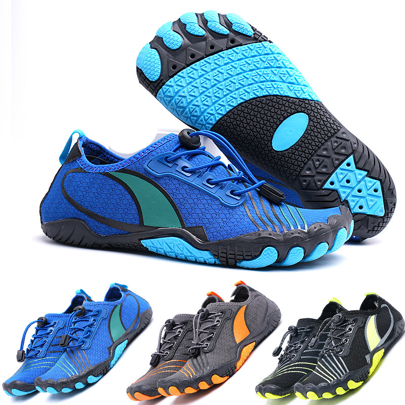Sapatos de esportes aquáticos descalços respiráveis masculinos, tênis de mergulho, equipamento ao ar livre, treinamento rápido, sapatos de água
