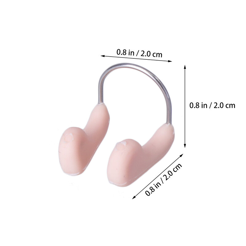 6PCS Waterproof Swimming Nose Clip Anti-choking Professional Swimming Wire Nose Clip Underwater Nose Protection (Fleshcolor)