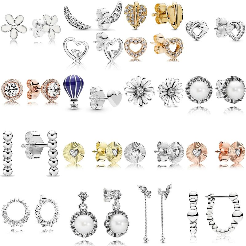 Neue 925 Sterling Silber Ohrring Schmetterlinge asymmetrische Herzen der Liebe Gletscher Schönheit Perle Ohrring für Frauen Modeschmuck