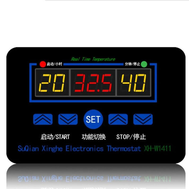 Controlador de temperatura Digital LED W1411, Sensor de interruptor de Control de termostato para invernaderos, animales acuáticos, CA 110V, 220V, cc 12V, 10A