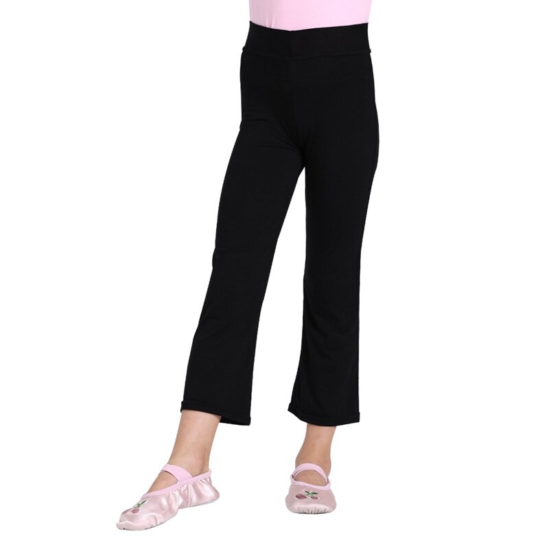 Женские леггинсы для девочек, эластичные свободные большие расклешенные брюки, женские танцевальные брюки