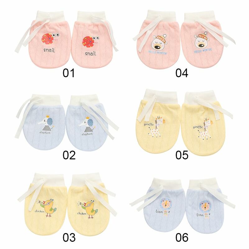 Produkt akcesoria dla niemowląt oddychające rękawiczki zapobiegające drapaniu noworodka rękawice ochronne na twarz