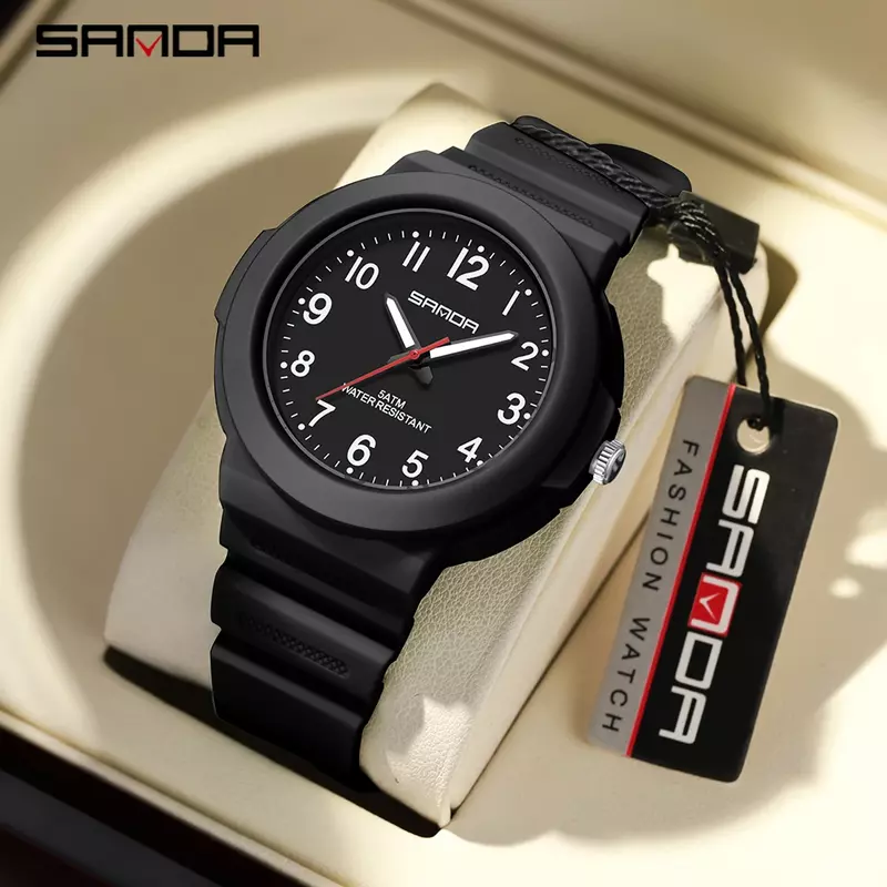 Sanda 9051 Electronic Quartz Watch Classic Versatile Waterproof and Simple Children's Popular Student Men's and Women's Watch