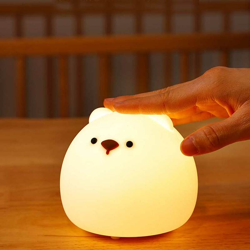 LED Night Light Silicone Rechargeable 1200mah Dormitory Kitchen Bedroom Living Room Bedside Decoration Touch Lamp