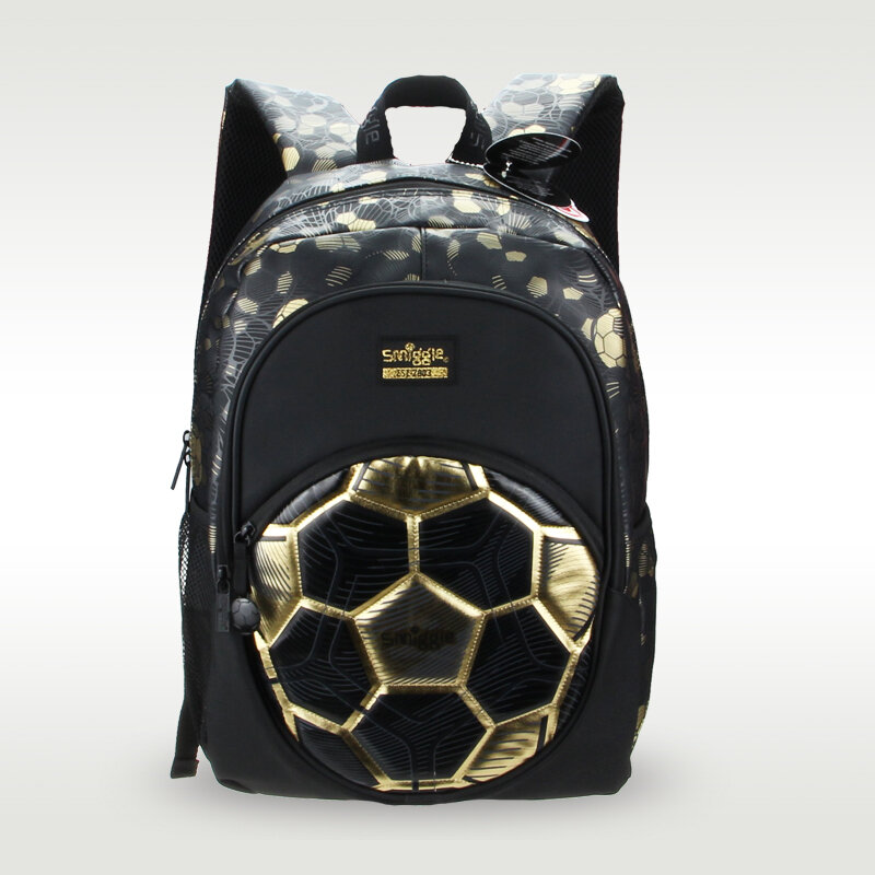Smiggle – sac à dos d'écolier Original pour enfants de 7 à 12 ans, sac à dos de Football doré, en PU, étanche, de 16 pouces