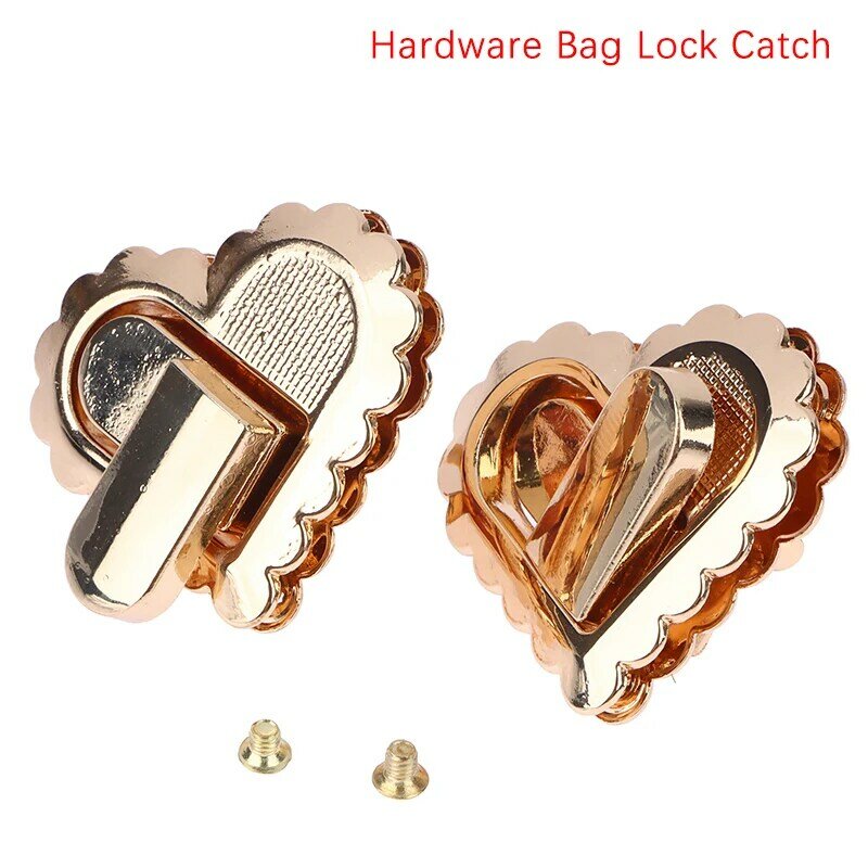 1Pc Hardware Bag Lock Catch Handbag Snap Clasps Turn Twist Lock for Shoulder Bag Metal Buckle DIY Closure Locks Accessories