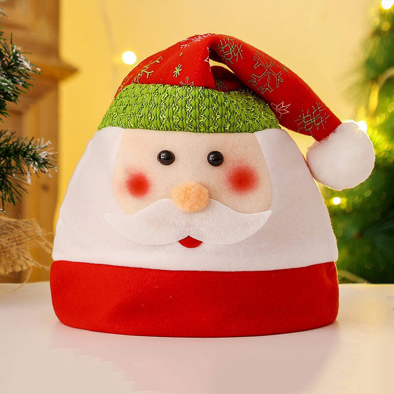 Funny Christmas Hat Creative Flashing Snowman Deer Antler Cap Xmas Party Decroation New Year Dress Up Festival Supply Wholesale