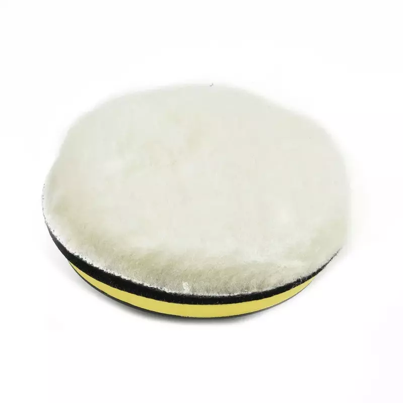 5 Stück 4-Zoll-Polierpads aus Wolle Polier pads mit Klett verschluss Polier pads Wollrad-Mopp-Kit für Auto-/Glas-Polier bohrer