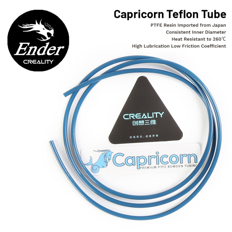 CREALITY untuk Capricorn Bowden PTFE Tubing biru 1M/2M bagian Printer 3D untuk 1.75mm filamen Premium PTFE Resin diimpor dari Jepang