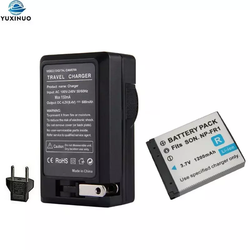 1200mAh NP-FR1 NPFR1 Camera Battery +AC Charger for SONY DSC P100 P200 P150 P120 T30 G1 V3 T50 F88 P100L P100PP P100R P100S P150
