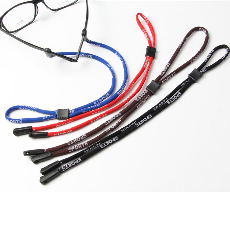 Kacamata olahraga luar ruangan, tali cetak huruf olahraga Super Anti selip tali leher kabel dapat disesuaikan 2023