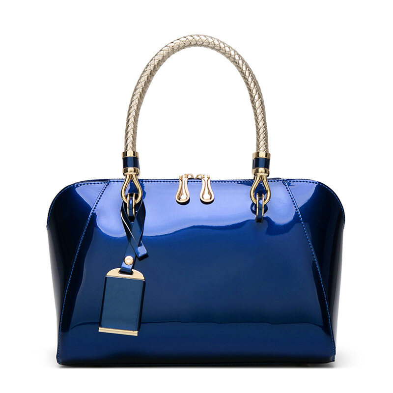Женская сумка AMELISH 2022, однотонная сумка из лакированной кожи, бостонские сумки, роскошная дизайнерская женская сумка через плечо, простая женская сумка