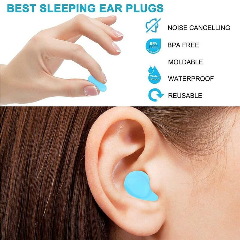 12 pezzi/set tappi per le orecchie impermeabili tappi per le orecchie modellabili sport Gear Blue