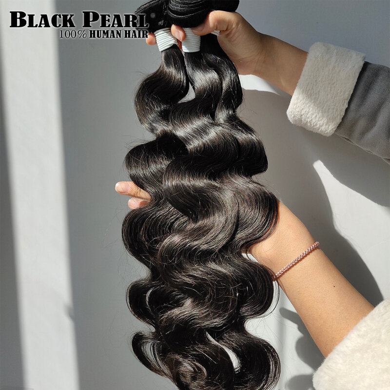 Black Pearl wstępnie w kolorze wiązki ludzkich włosów Remy włosy do przedłużania włosów 1 /3 Bundle włosy typu Body Wave tkania 100g