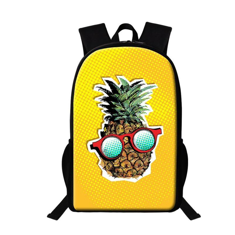 Школьные ранцы с принтом в виде ананасов, женский рюкзак, Многофункциональный школьный портфель для учеников младшей и средней школы