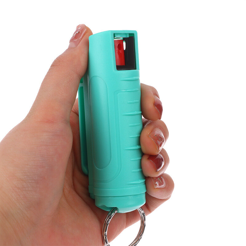 여성용 자기 방어 후추 스프레이 플라스틱 케이스 비상 상자 스프레이 쉘, 열쇠 고리, 휴대용 방어 도구, 1 개, 20ml