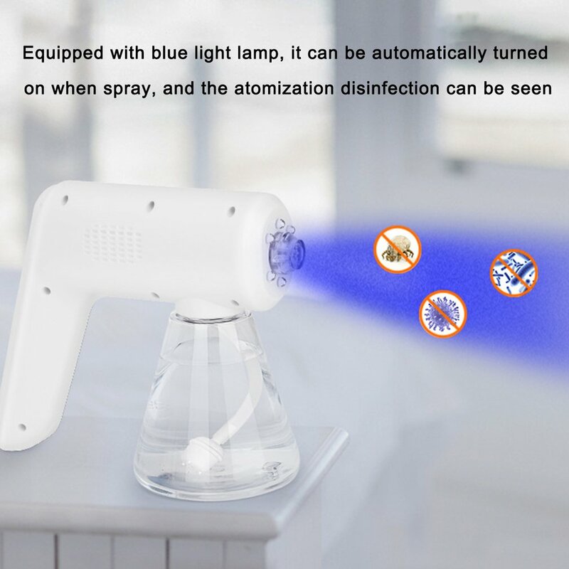 K19 Sanitizer opryskiwacz elektrostatyczny ULV Atomizer bezprzewodowy ręczny profesjonalny dezynfekujący maszyna Fogger z niebieskim światłem