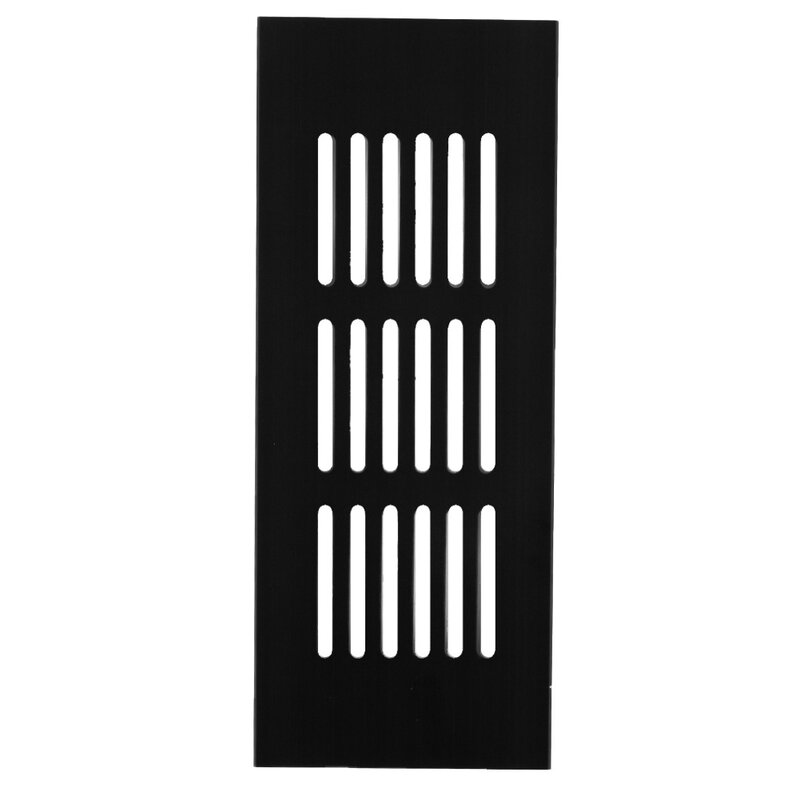 Air Vent Grille Ventilation Grille Aluminum Alloy Cabinet Wardrobe 60mm Black Clean Easy To Install Rectangular