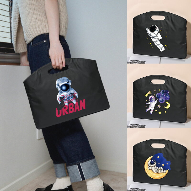 Fashion Briefcase Laptop Unisex Astronaut Series Print Handbag Business Portfolio for Document File Bag Conference Tablet Bag