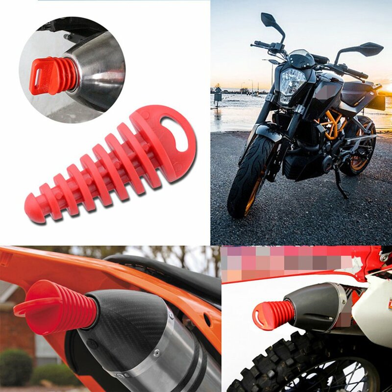 Silenciador de tubo de escape para motocicleta, tapón de lavado, Protector de tubo, purgador de aire para Motocross