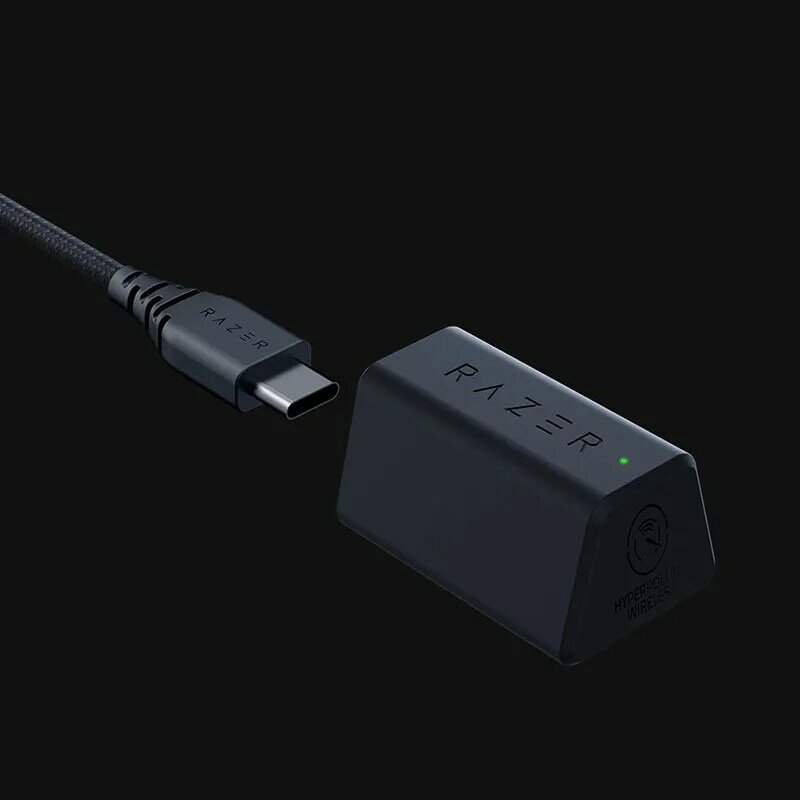 Razer hyperpollowing True 4KHz Dongle nirkabel untuk mouse kompatibel dengan tarif suara beralih otomatis untuk game 8000 Hz Dongle nirkabel