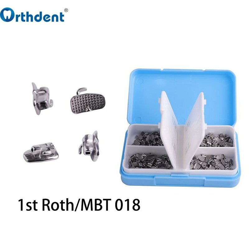 50set gigi ortodontik bonable tabung bukal Monoblock tunggal 1st 2nd Molar Non-Convertible Roth MBT 0.022/018 alat kedokteran gigi
