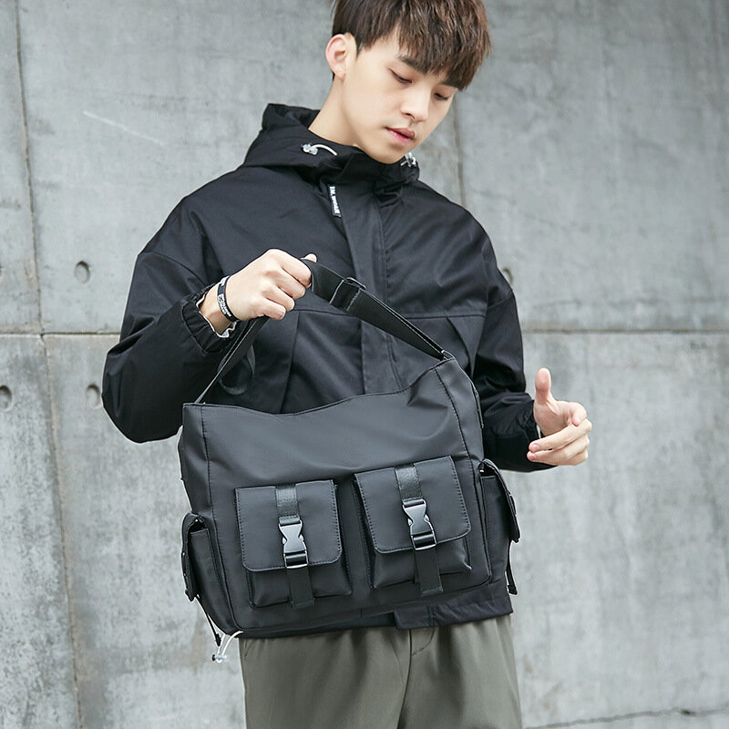 Men's Shoulder Bag Large Capacity Waterproof Messenger Bag Men Casual Crossbody School Bag for Teenage Outdoor Travel Bags