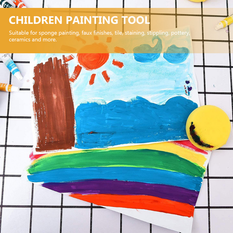 Esponja absorvente amarela para pintura, acessórios do jardim de infância, cerâmica, 25 peças
