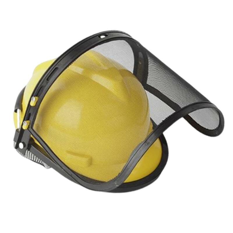 Protector facial de motosierra, visera protectora de malla metálica, multifuncional, ajustable, para trabajo al aire libre, profesional, duradero