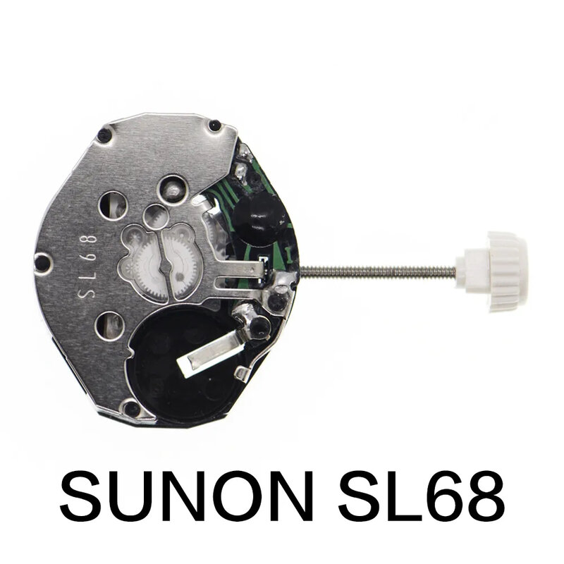 Piezas de reloj de movimiento de cuarzo SL68, accesorios de reparación, piezas de repuesto de reloj chino Sunon SL68