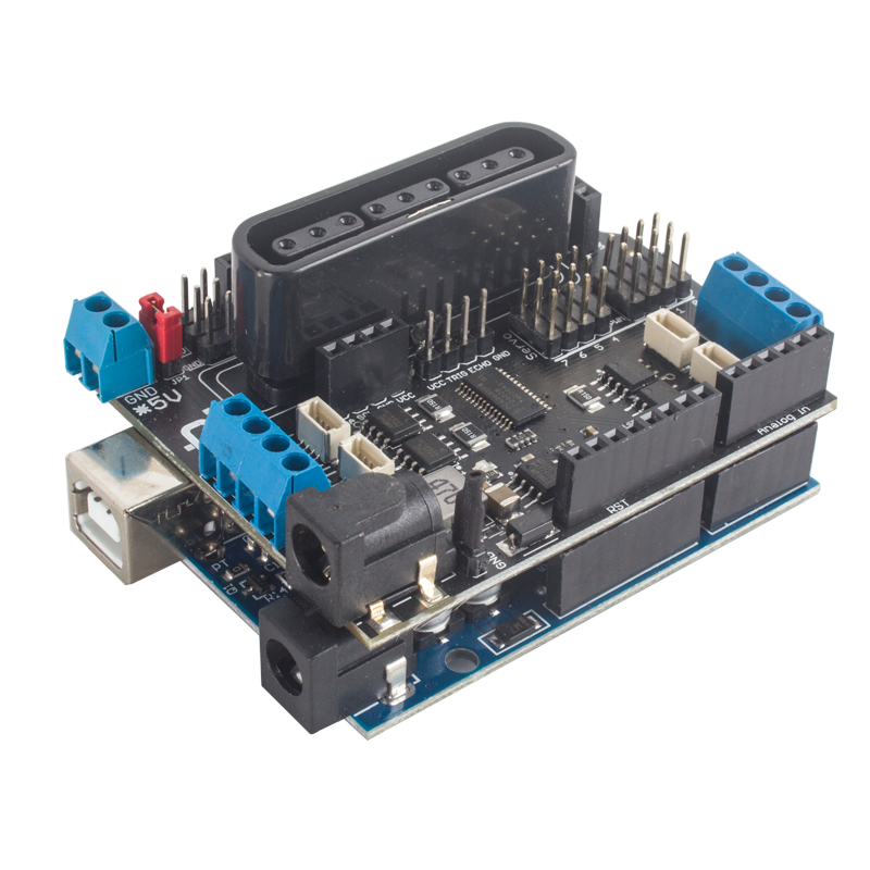 Щит-плата 6-12 В с 4-канальным двигателем и 8-канальным сервоприводом для ESP32 PS2 джойстик RC для Arduino робот автомобиль или рука робота