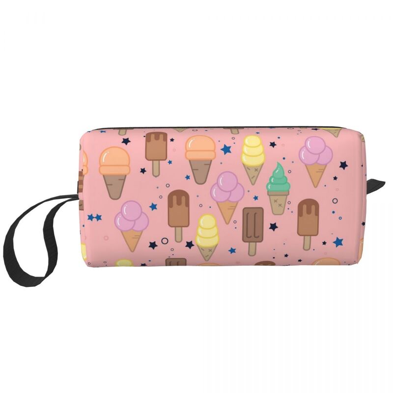 Ice Cream Makeup Bag Cosmetic Organizer Storage Dopp Kit Toiletry Cosmetic Bag for Women Beauty Travel Pencil Case