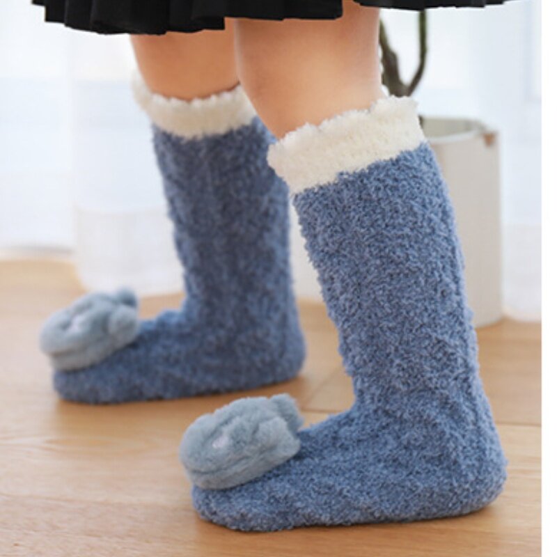 ถุงเท้าเด็กแรกเกิดสำหรับฤดูหนาว, ถุงเท้านิ่มลายการ์ตูนเด็กผู้ชายเด็กผู้หญิงน่ารักถุงเท้าเด็กอบอุ่น2023
