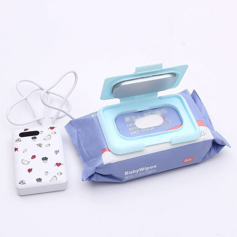 Chusteczki dla niemowląt podgrzewacz termiczny USB w jednolitym kolorze akcesoria do pudełek grzewczy