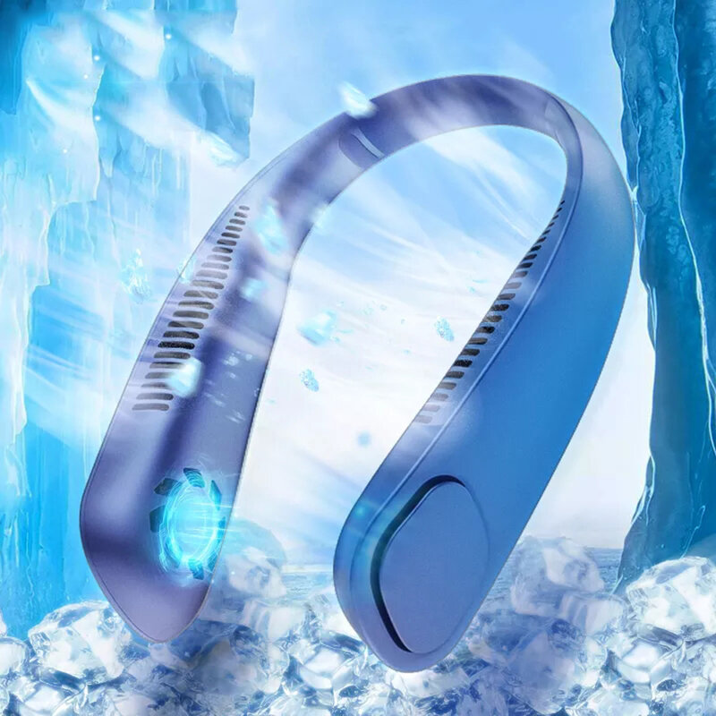 Portable Air Conditioner Summer USB Neck Fan Bladeless Fan Leafless Hanging Fans Air Cooler Conditioning Wearable Neckband Fans