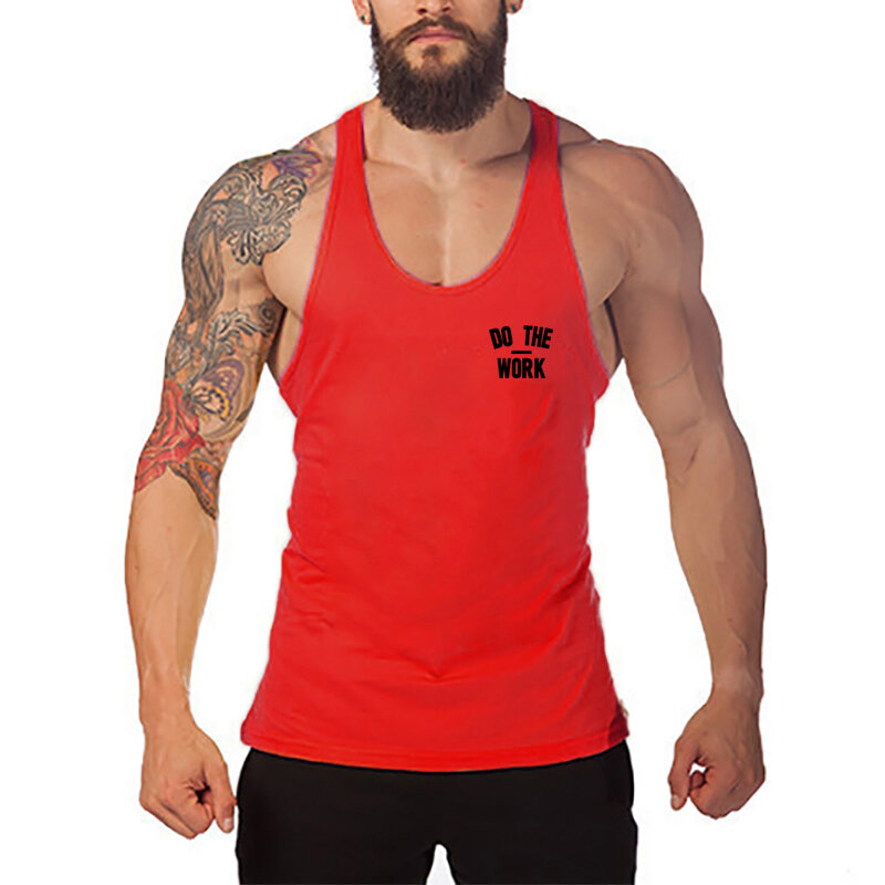 New Fashion Cotton Suspenders Slim Tank Tops Gym Fitness Man Sleeveless Casual Workout Summer Breathable Cool Racer Back T-shirt