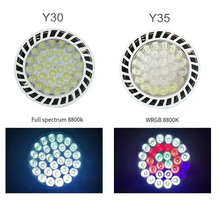 Spot Lumineux LED sur Rail Rotatif de 30W et Résistant à 360 °, Éclairage de Plafond pour Mur de Plantes