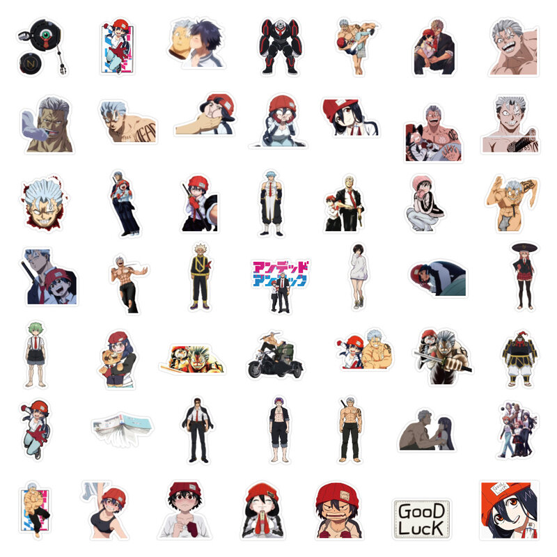 10/30/50pcs Undead Unluck Anime Stickers Andy Fuuko Cartoon Sticker Luggage Skateboard Motorcycle Laptop Girls Gina Decal Toys
