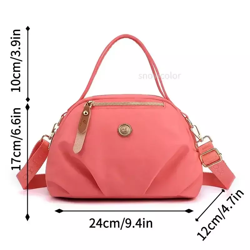 Bolsa de Ombro de Nylon Impermeável para Mulheres, Moda CrossBody Bag, Bolsa Feminina, Messenger Bags, Pink, BBA169