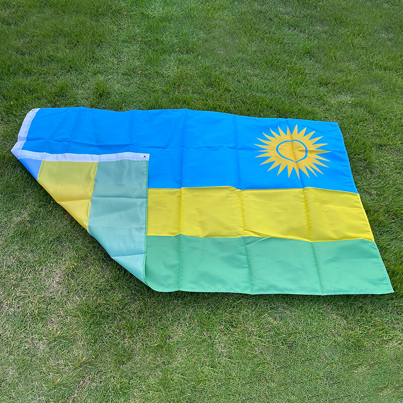 Aerxemrbrae العلم رواندا العلم 150x90 سنتيمتر مخصص العلم راية في جميع حجم الأعلام الوطنية