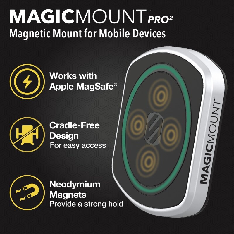 Scosche MP2TR1-SP MagicMOUNT Pro 2ขาตั้งกล้อง/ไม้เซลฟี่ติดตั้งโทรศัพท์พร้อมแขนปรับได้สีดำ