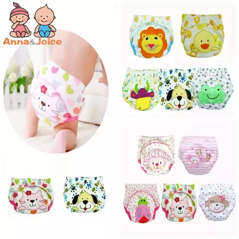 5pc/Lot Baby Diapers Children Reusable Underwear Breathable Cover Cotton Training Pants Can Tracked