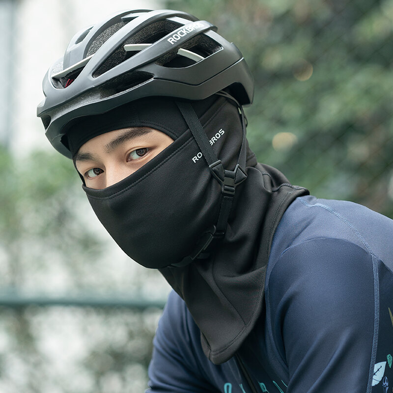 ROCKBROS zimowa maska rowerowa polar termiczna utrzymuj ciepło wiatroszczelna maska kolarska na twarz maska narciarska kominiarka wędkarska czapka narciarska nakrycia głowy