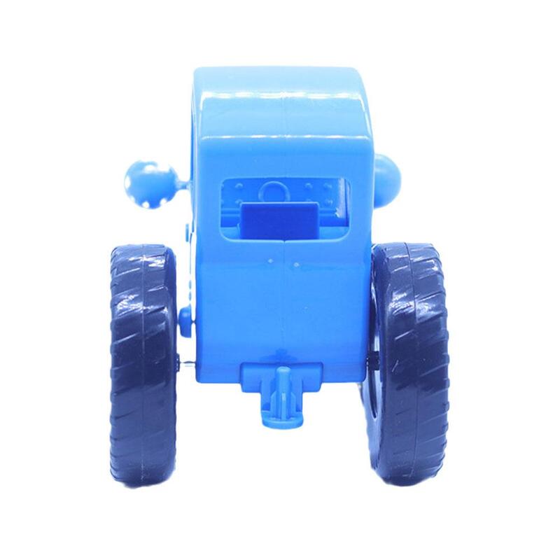 Mini voiture tracteur bleu pour enfants, jouet avec musique, modèles dos, cadeaux d'anniversaire, E0S7