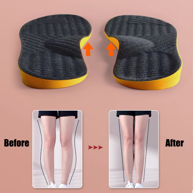 Wkładka ortopedyczna PU sklepienie łukowe płaskostopie wkładki do butów ortopedycznych kobiet mężczyzn typu X/O wkładki do butów korekcji nóg koślawe stopy