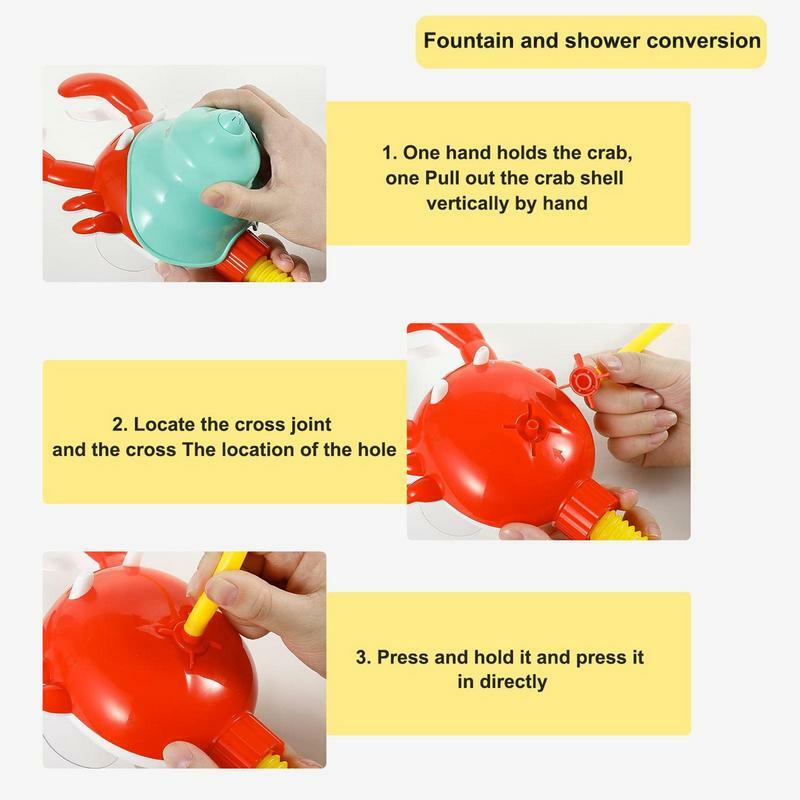 Baby Bath Toy With Shower Water Spraying Modes Head Summer Bathtub Toy For Toddlers Kids Baby Sprinkler Play Water Gifts Toys