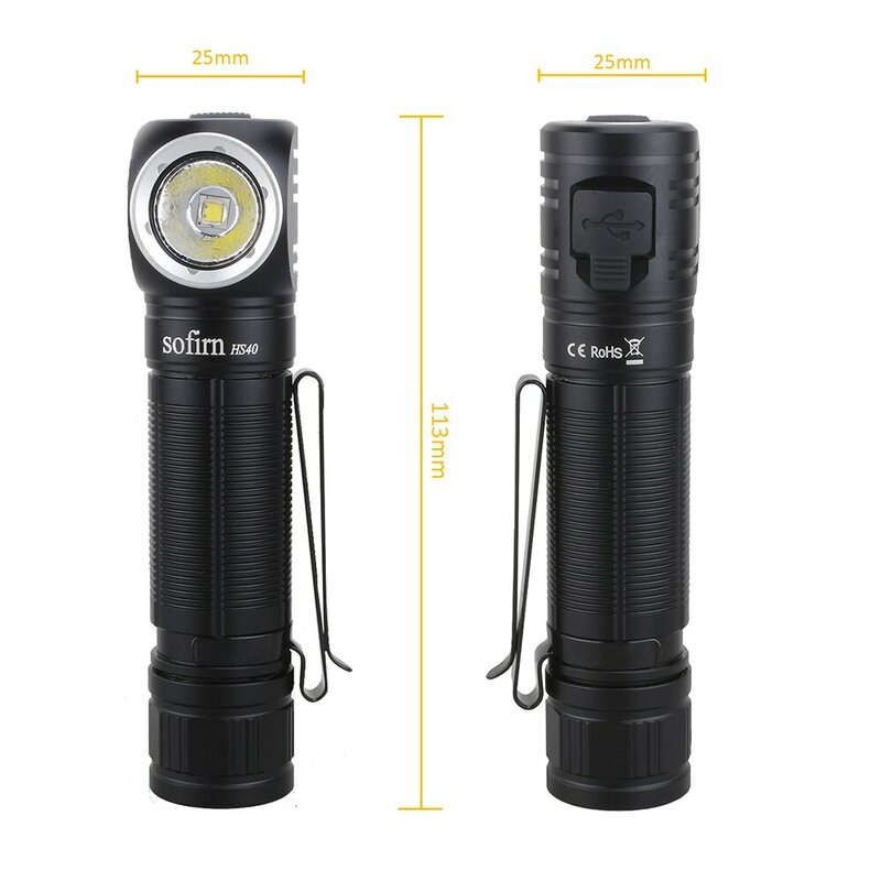 Sofirn-Lampe de sauna aste USB C, torche LED SST40, lumière de sauna 2000strada avec 2 modes, indicateur de puissance, super lumineux 18650, HS40