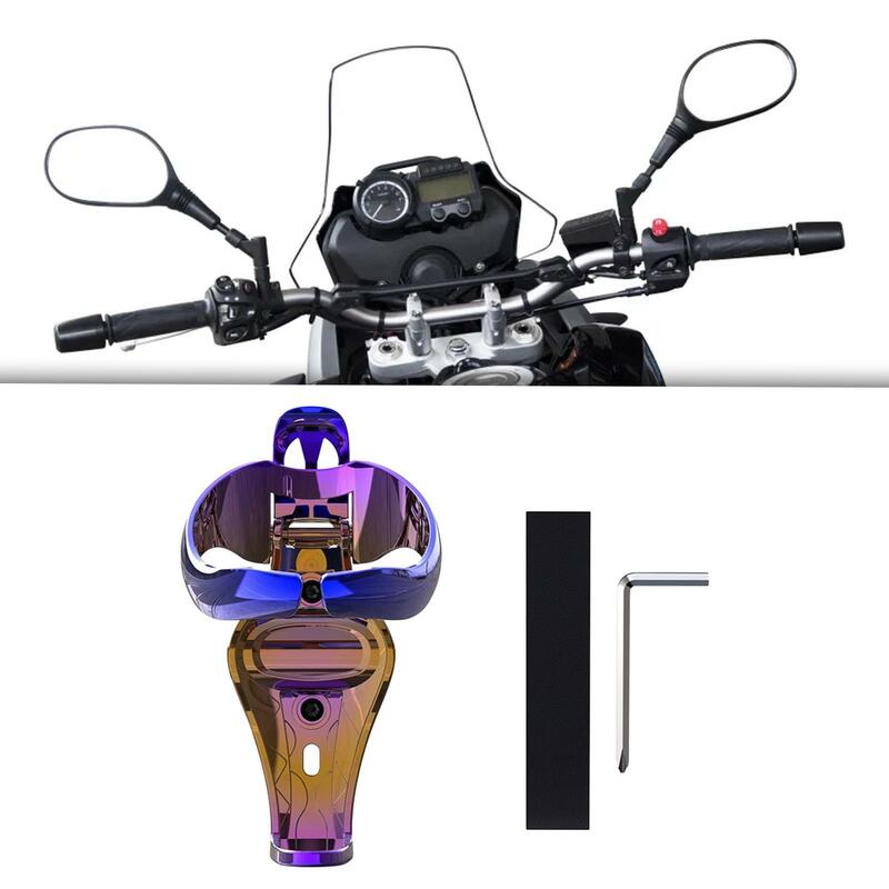 Soporte de botella de agua para motocicleta, soporte de taza para bicicleta, accesorios ATV, soporte de botella de bebida ajustable para manillar de 20-28mm al aire libre