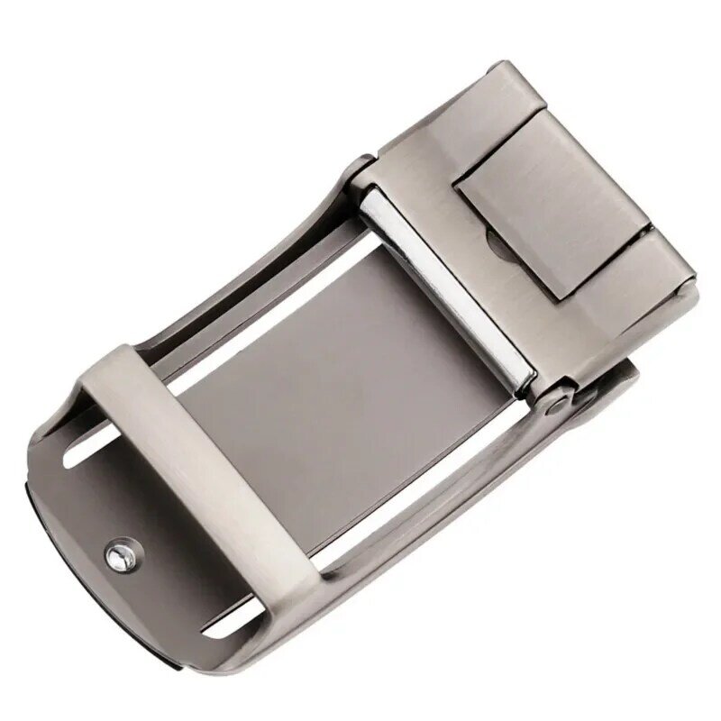 3.5cm Business Men's Toothless Automatic Buckle Alloy Men's Belt Accessories No Tooth Buckle